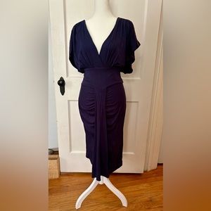 Navy Blue Midi Dress